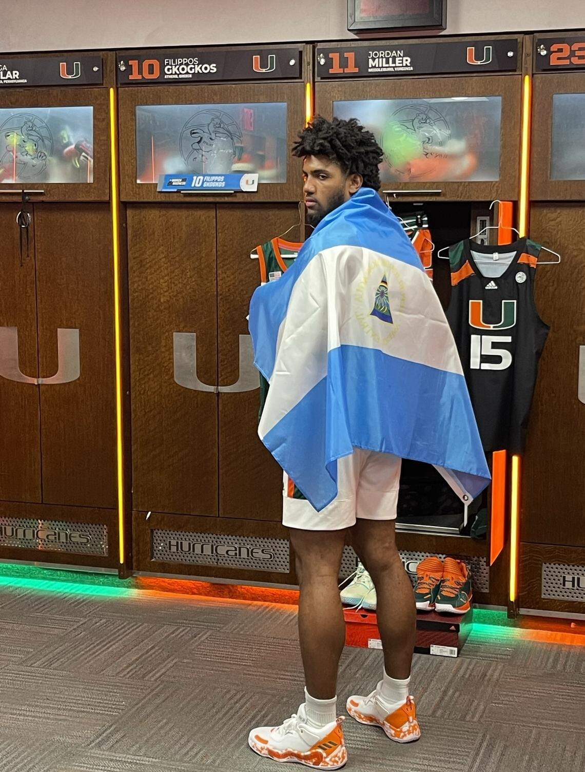 Norchad Omier, who transfered to UM from Arkansas State, is the first Nicaraguan player to receive a Division I college basketball scholarship.