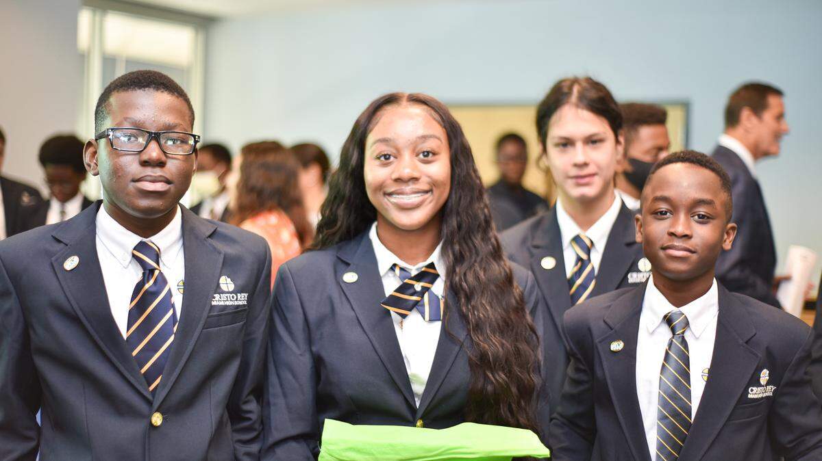 Students at Cristo Rey Miami High School