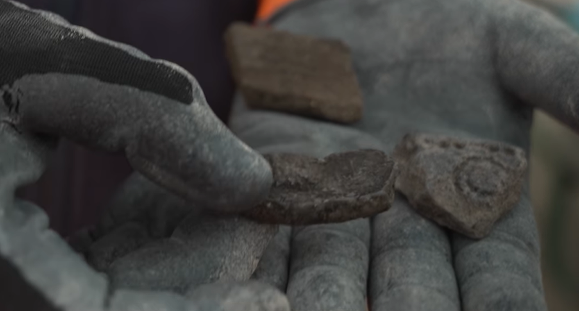 Some pottery pieces were decorated by fingernails impressions, archeologists said.