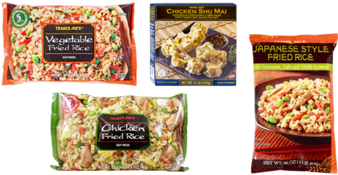 Trader Joe’s products in the Ajinomoto Foods’ recall: Chicken Fried Rice, best by 03/04/2026 through 02/10/2027; Vegetable Fried Rice, best by 02/28/2026 through 11/19/2026; Japanese Style Fried Rice, best by 02/28/2026 through 11/14/2026; and Chicken Shu Mai, best by 03/13/2026 through 10/23/2026.