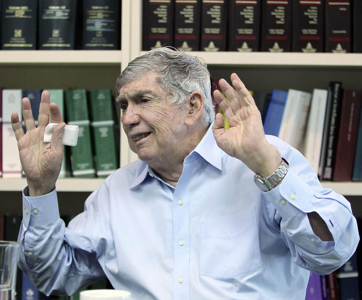 Luis Posada Carriles sits for an interview with el Nuevo Herald on  April 14, 2011, at the offices of his lawyer, Arturo V. Hernandez, in southwest Miami. Posada died in 2018.