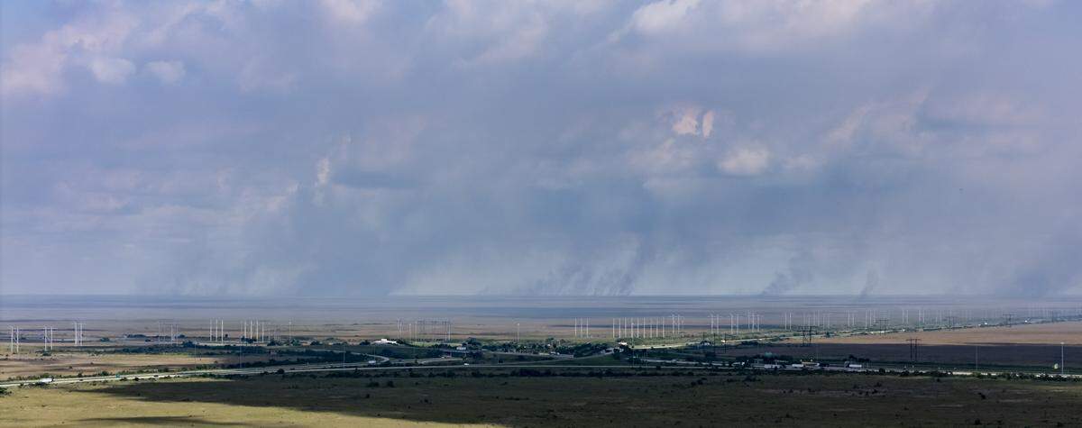 An aerial view of an Everglades wildfire can be seen near US Highway 27 and Alligator Alley on Thursday, Aug. 21, 2025, in Weston, Fla.