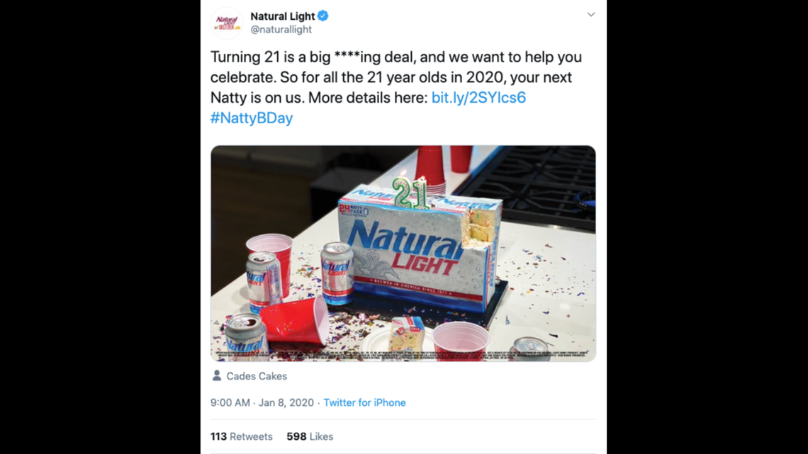 Natural Light is offering a free beer worth up to $8 for anyone turning 21 this year, the company announced on Twitter.