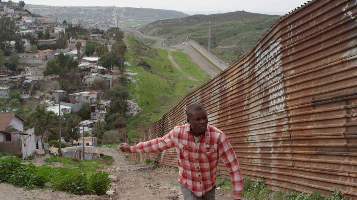 Scene from the documentary ‘Chèche Lavi,’ about two Haitian migrants stuck at the U.S.-Mexico border.