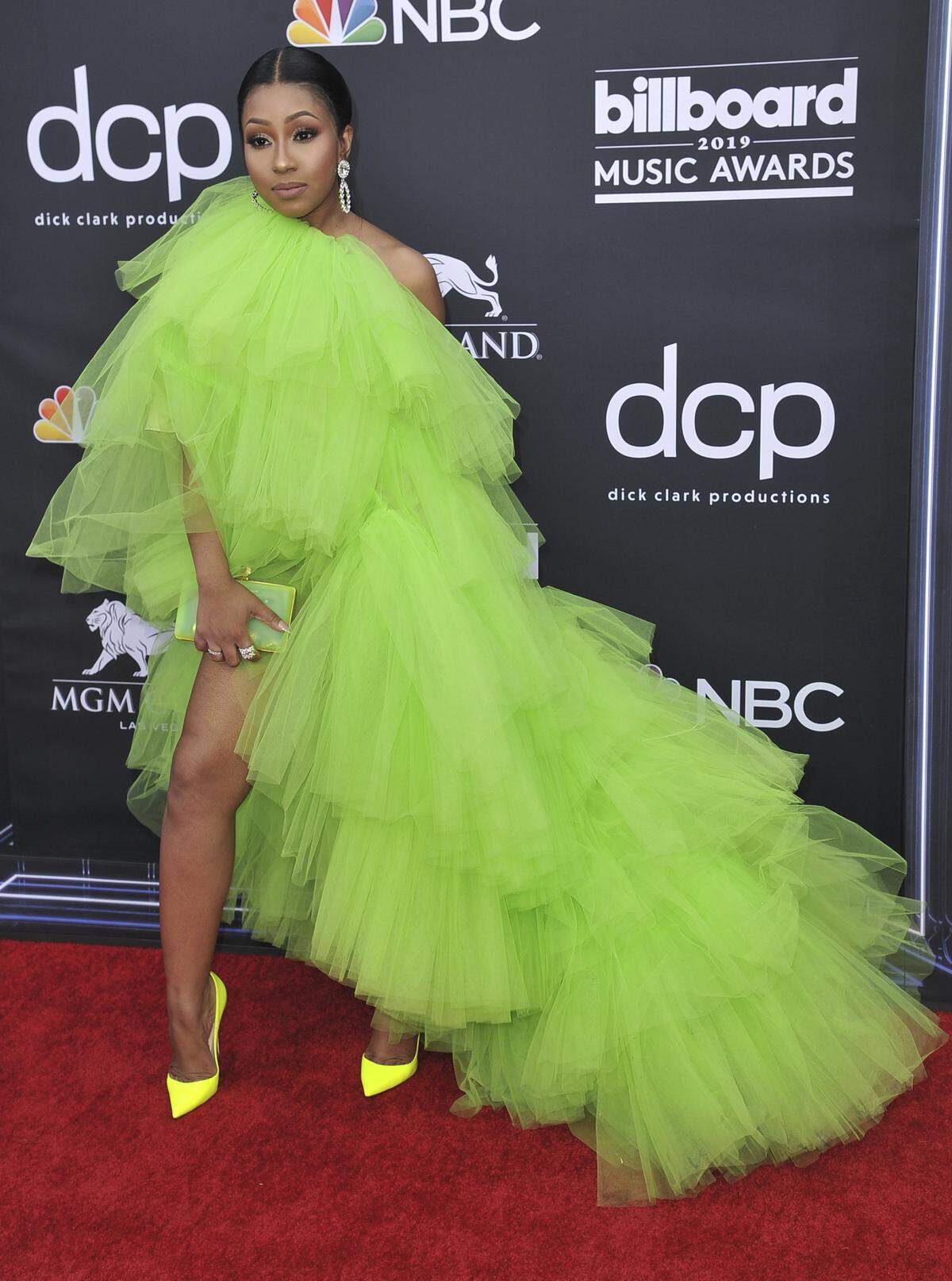 Yung Miami arrives at the Billboard Music Awards on Wednesday, May 1, 2019, at the MGM Grand Garden Arena in Las Vegas.