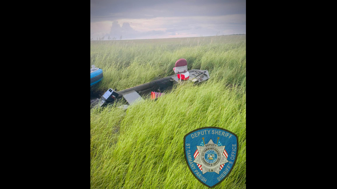 A 57-year-old man crabbing in a Louisiana marsh became trapped for hours when his boat stopped working and began to sink, according to deputies.  
