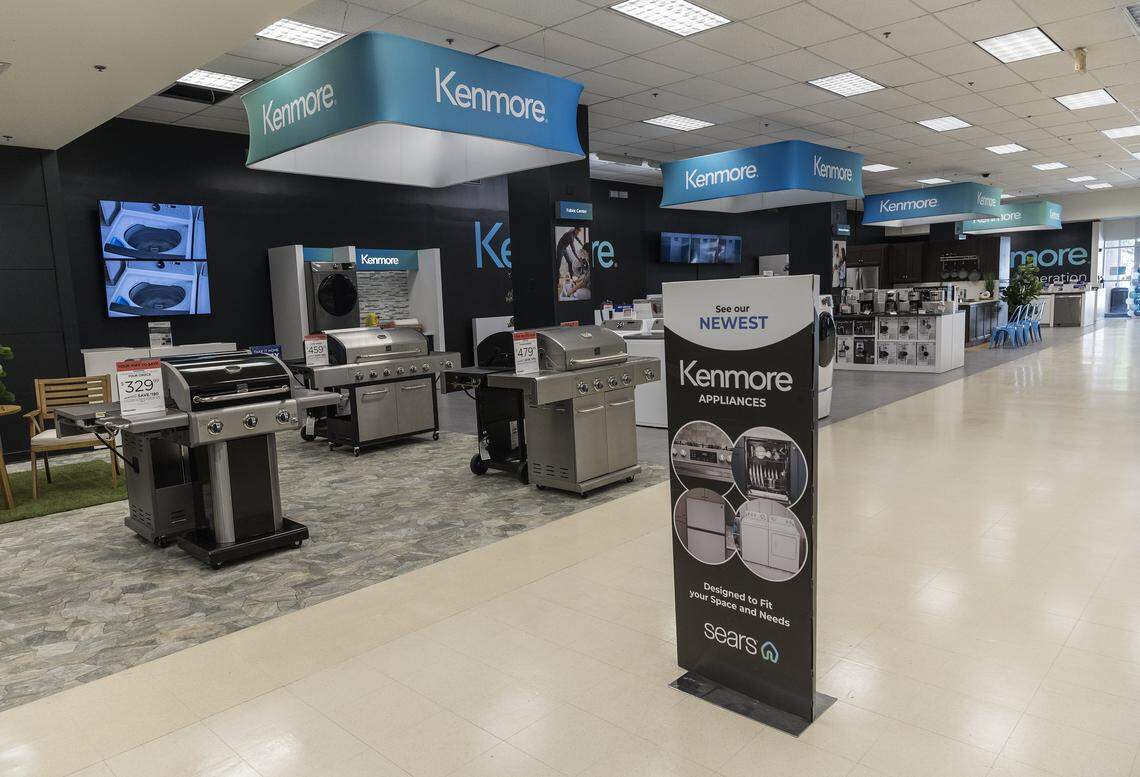 View of BBQs on display at the Miami Sears store's recently opened Kenmore Studio showroom, on Thursday, July 31, 2025.