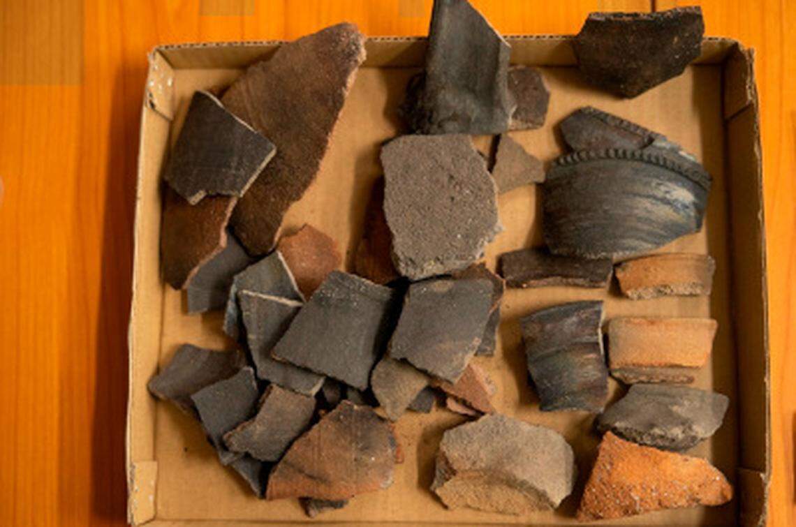 The pieces were likely thrown out as garbage, some of which still had food from the late Middle Ages, officials said.