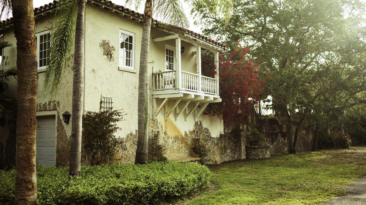 House in Coral Gables historic area, Southern USA