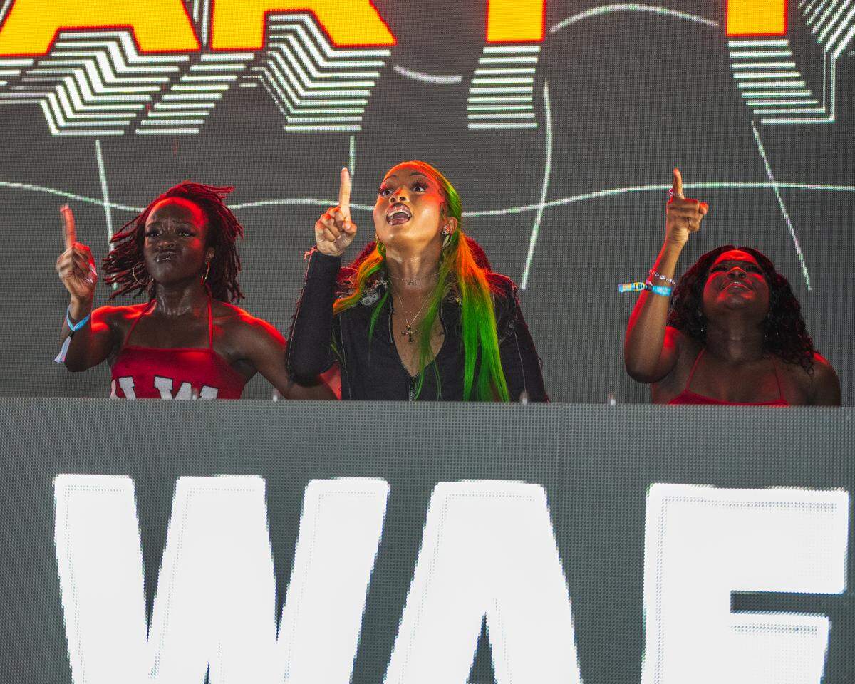 Uncle Waffles performs at Afro Nation Miami at loanDepot Park on Saturday, May 27, 2023.