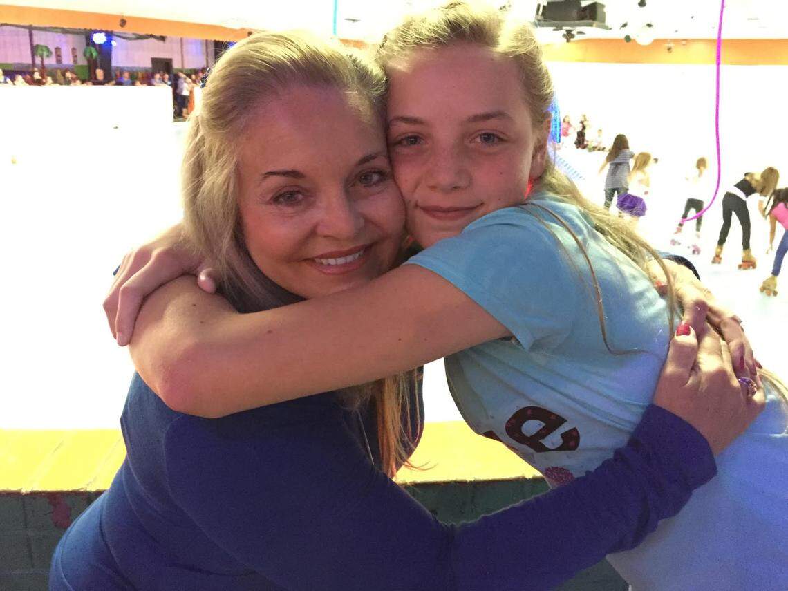 Lesbia Murrieta, Miss Free Cuba 1966, with her granddaughter in a recent photo.