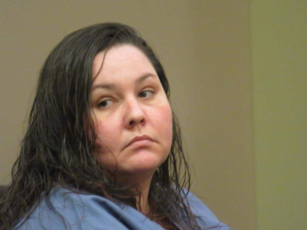 Lacy Marie Morris, 33, appears in Monroe County Court on Friday, April 12, 2019.