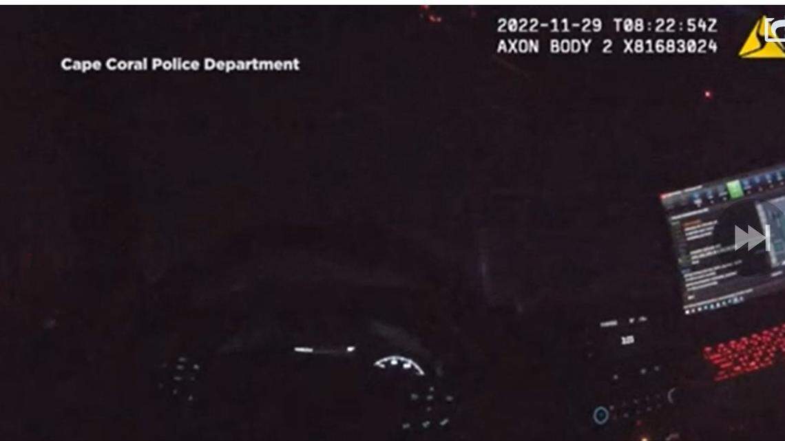 A rescue was caught on dashcam video early Tuesday in Cape Coral, Florida