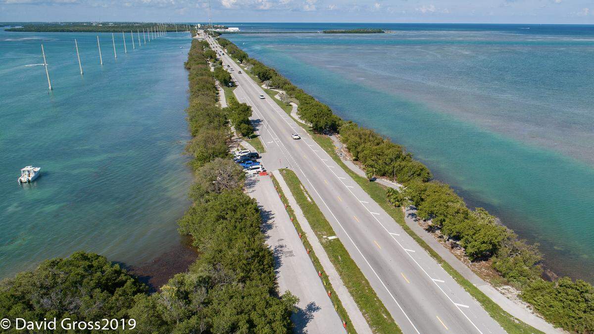A drone still photograph shows the stretch of U.S. 1 in Islamorada that FDOT agreed to lower the speed limit from 50 mph to 45 mph Thursday, July 11, 2019, at the request of Monroe County Sheriff Rick Ramsay.