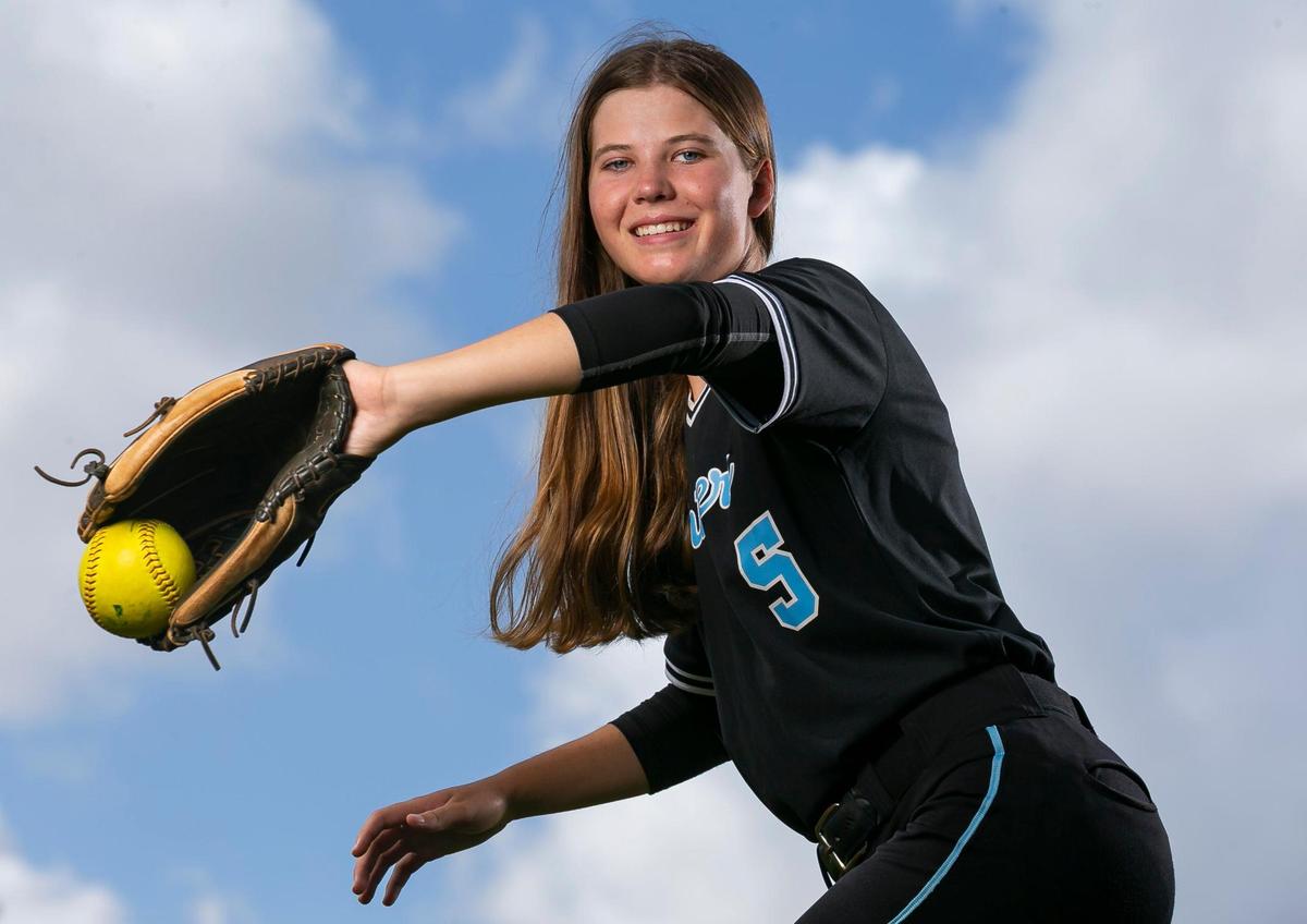 Dade Softball Player of the Year Sophia Wylie, from Miami Palmetto Senior High School, is photographed at A.D. Barnes Park in Miami, Florida on Monday, May 23, 2022.
