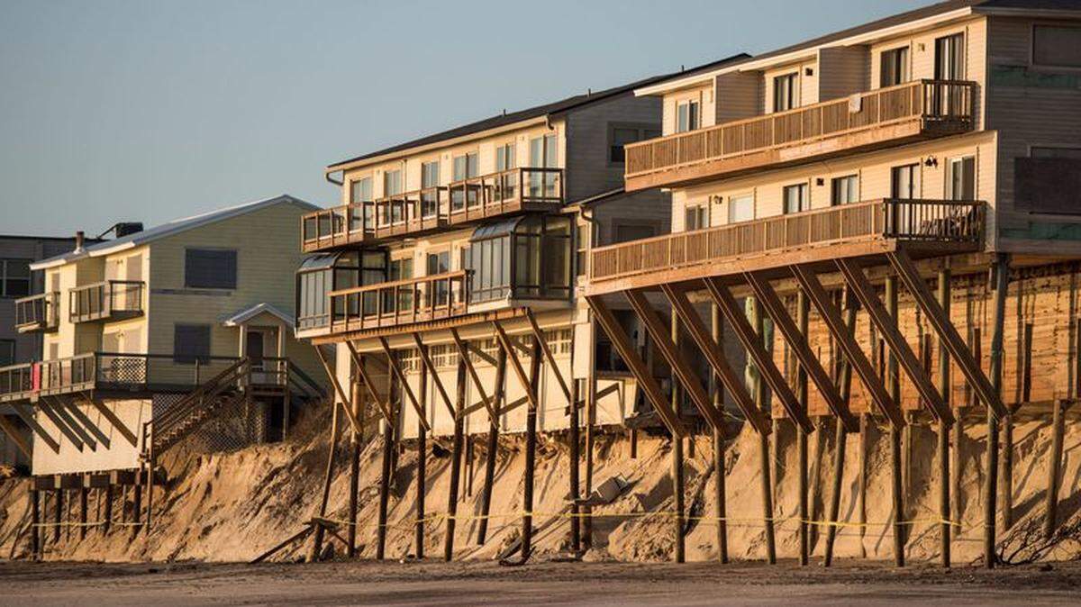 In 2017, Hurricane Irma left beachfront condos in a precarious position in Vilano Beach, Florida.