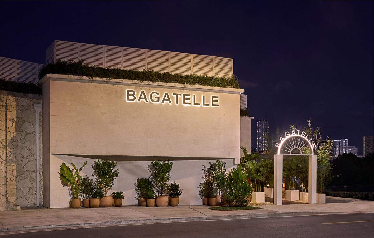 The exterior of Bagatelle on the Miami River.