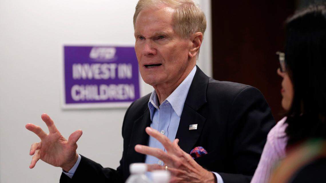 In this Aug. 6, 2018 file photo, Sen. Bill Nelson, D-Fla., speaks during a roundtable discussion with education leaders from South Florida at the United Teachers of Dade headquarters in Miami.  Nelson isn’t backing down from comments that Russian operatives have penetrated some of his state’s election systems ahead of this year’s crucial election. Nelson on Monday, Aug. 13,  said that it would be “foolish to think” the Russians are not continuing their efforts to target Florida. Russian hackers targeted at least 21 states, including Florida, ahead of the 2016 election. He said criticism of his comments are for “partisan political purposes.”