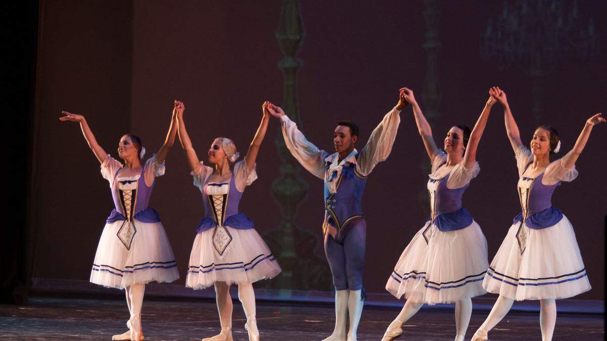 Cuban Classical Ballet of Miami dancers in ‘La Vivandière Pas de Six,’ one of the ballets to be performed at the June 5 Grand Classical Gala.