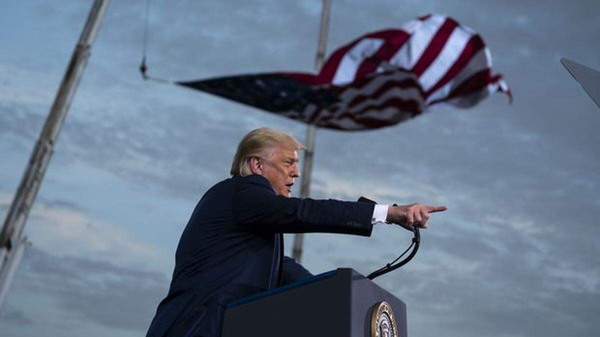 President Donald Trump speaks during a campaign rally at Cecil Airport on Thursday in Jacksonville.