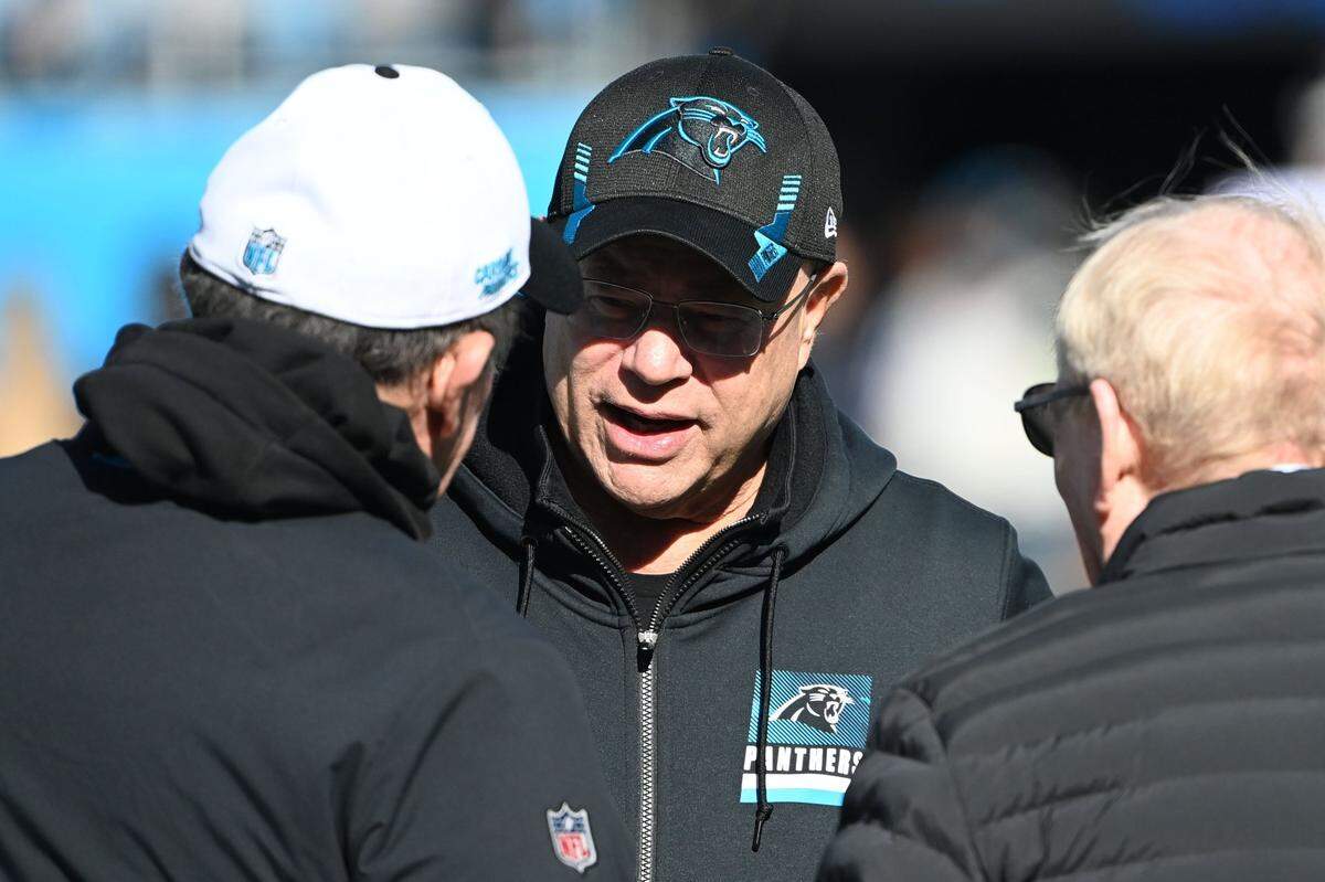 Carolina Panthers owner David Tepper before the game at Bank of America Stadium in a file photo from January 2024.