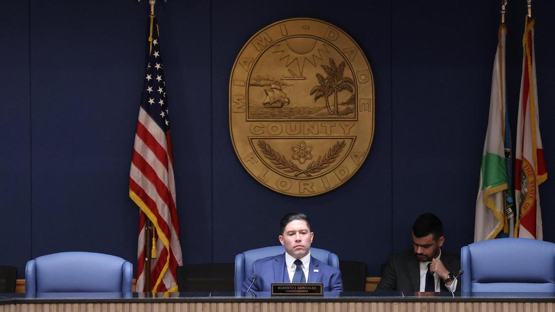Miami-Dade Commissioner Roberto Gonzalez listens during a meeting about the safety of fluoride in Miami-Dade’s drinking water on March 11 in Miami.