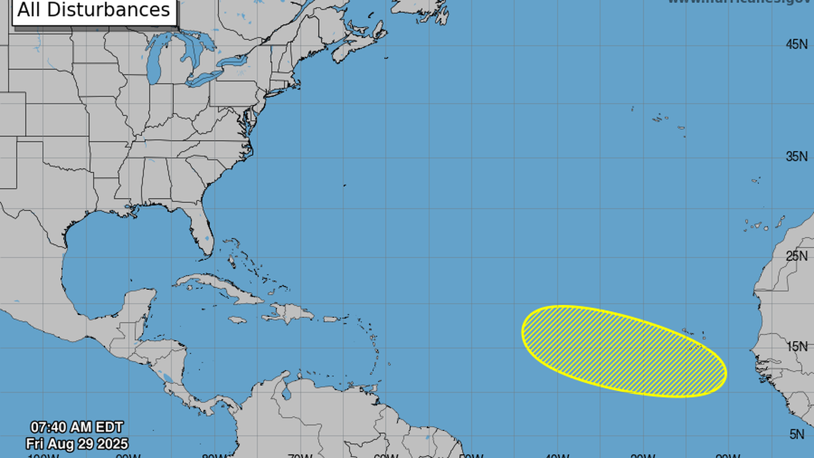 New tropical disturbance may develop next week. Destination uncertain