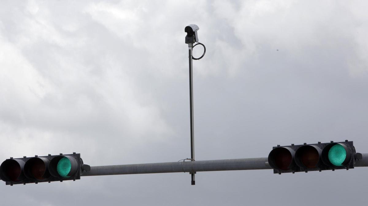 A vehicle detection camera on the traffic light at the intersection of U.S. 1 and Southwest 72nd Court, near the Dadeland South Metrorail station. The camera is one of dozens along U.S. 1 that will be activated in the coming months, with the first set of devices set to begin controlling traffic lights on Monday, July 23.