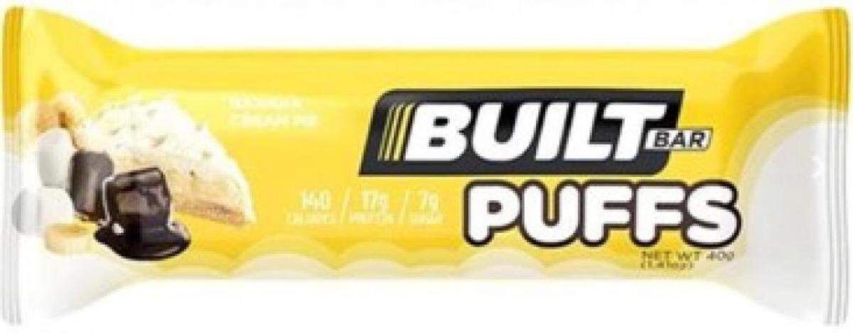 Built Brands’ Built Puffs Banana Cream Pie flavor protein bar.
