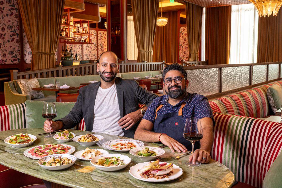 Business partners Mohamed Alkassar and Chef Niven Patel of Feal Hospitality at Erba in Coral Gables, which is now closed.