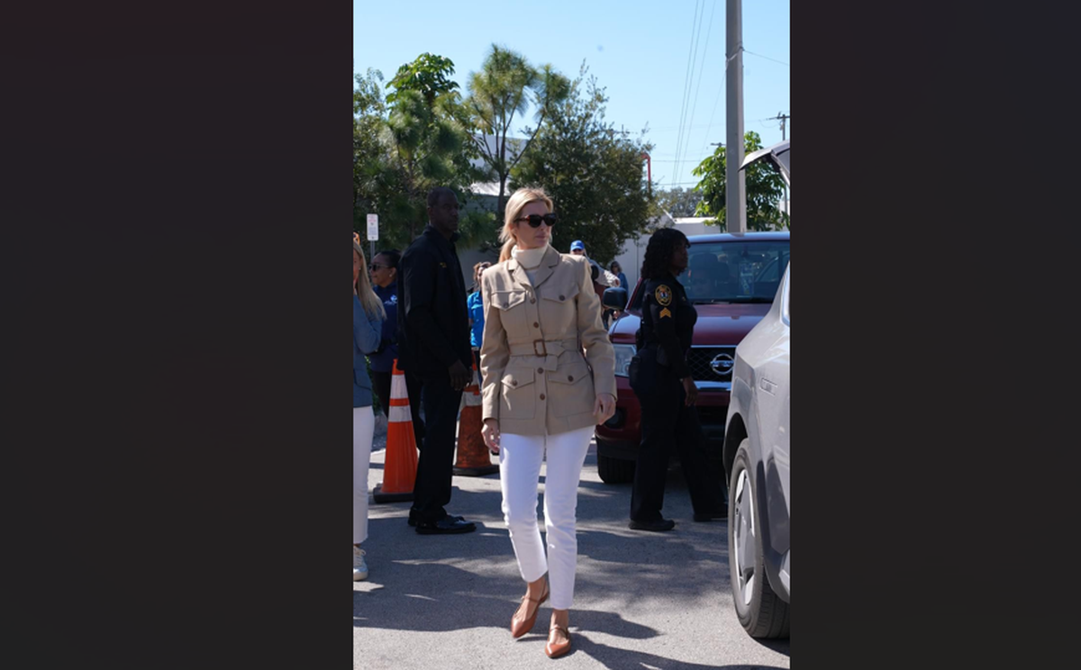 Ivanka Trump participates in a food drive at the North Miami Police Department on Friday, Jan. 16, 2026/CITY OF NORTH MIAMI