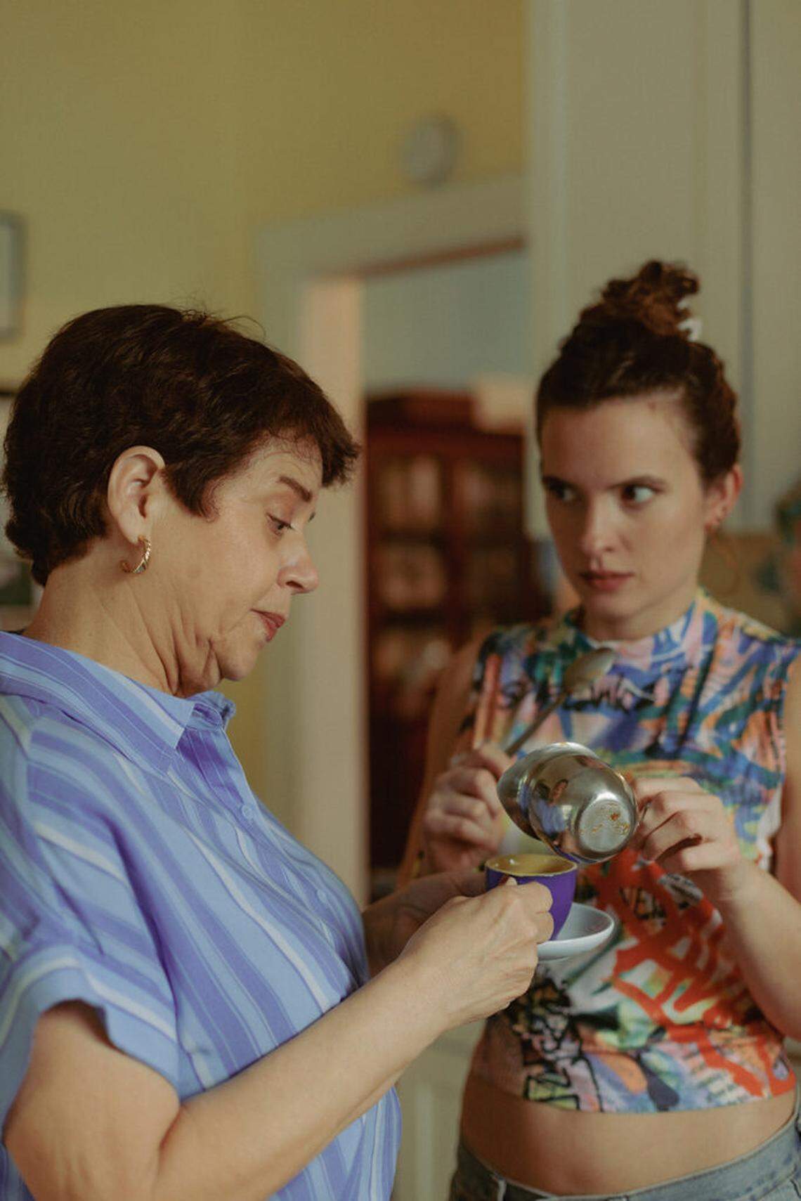 Barbara Bonilla, left, and Kaelyn A Gonzalez explore their unique mother-daughter dynamic in City Theatre’s “How To Break In A Glove” written during the company’s Homegrown playwrights development program.