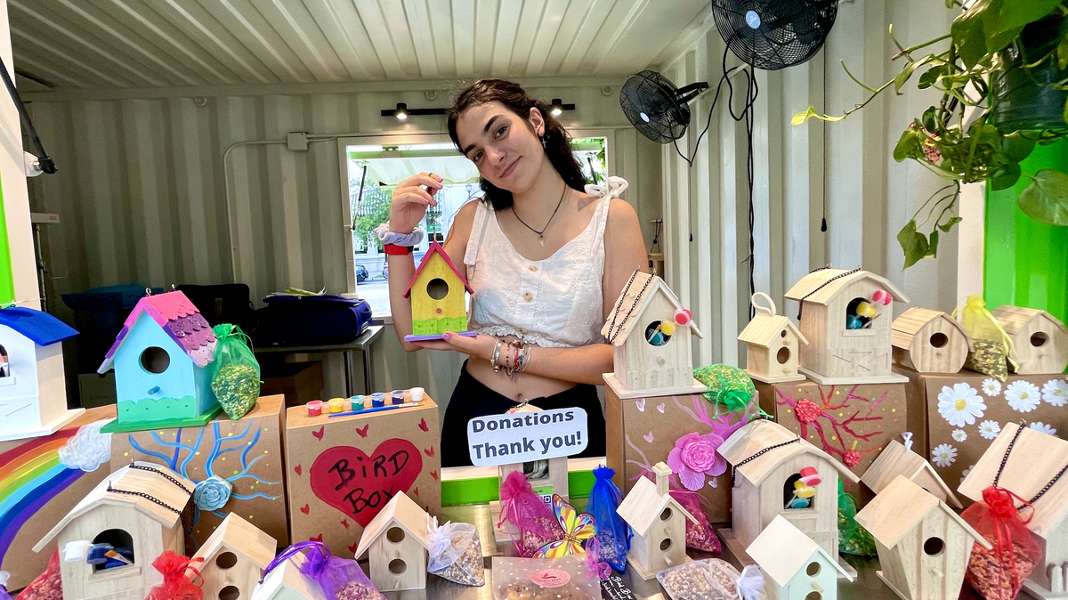 Delfina Incani, 16, founded Bird Box, a paint-your-own birdhouse business, as part of this summer’s Budding Entrepreneurs program presented by The Children’s Trust, Friends of the Underline, and Miami Dade College.