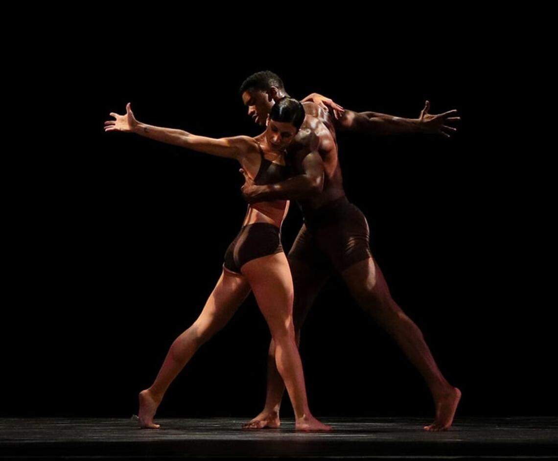 Dancers Cristiana Cavallo and Ricardo G. Barret, from Jon Lehrer Dance Company, in Jon Lehrer’s “Here in Eden.”