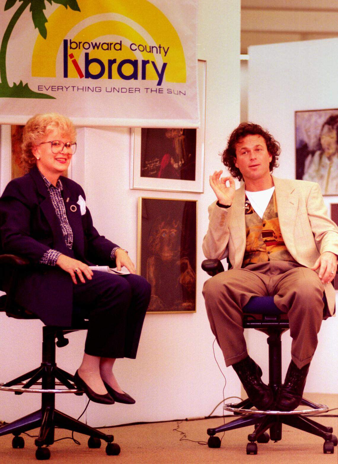 In 1995, Iris Acker interviewed actor Sam Harris for her WLRN program, “On Stage with Iris Acker.” Harris was in “Joseph and his Amazing Technicolor Dreamcoat” at the Main Library in Fort Lauderdale.
