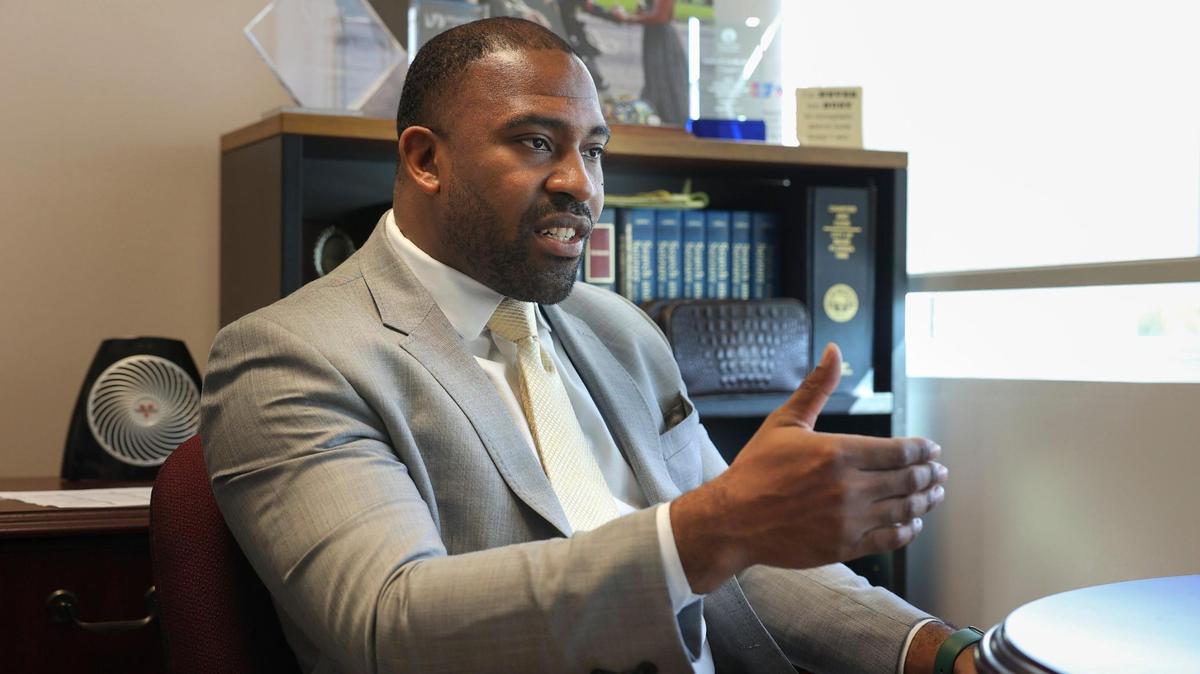 Rodney Jacobs, director of the Miami Civilian Investigative Panel, poses in his office on Tuesday, Oct. 25, 2022, in Miami.
