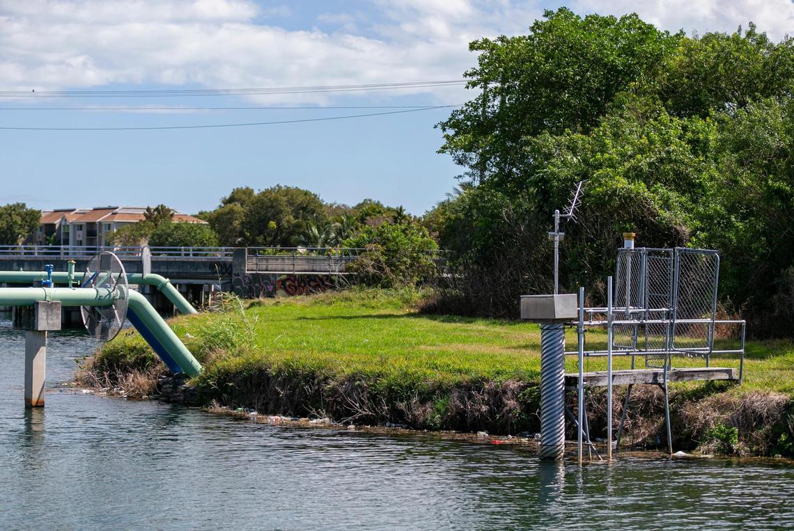 A view of a shallow groundwater sampling well located off Black Creek Trail near U.S. 1 and Southwest 117th Avenue in Miami on Feb. 28, 2022.