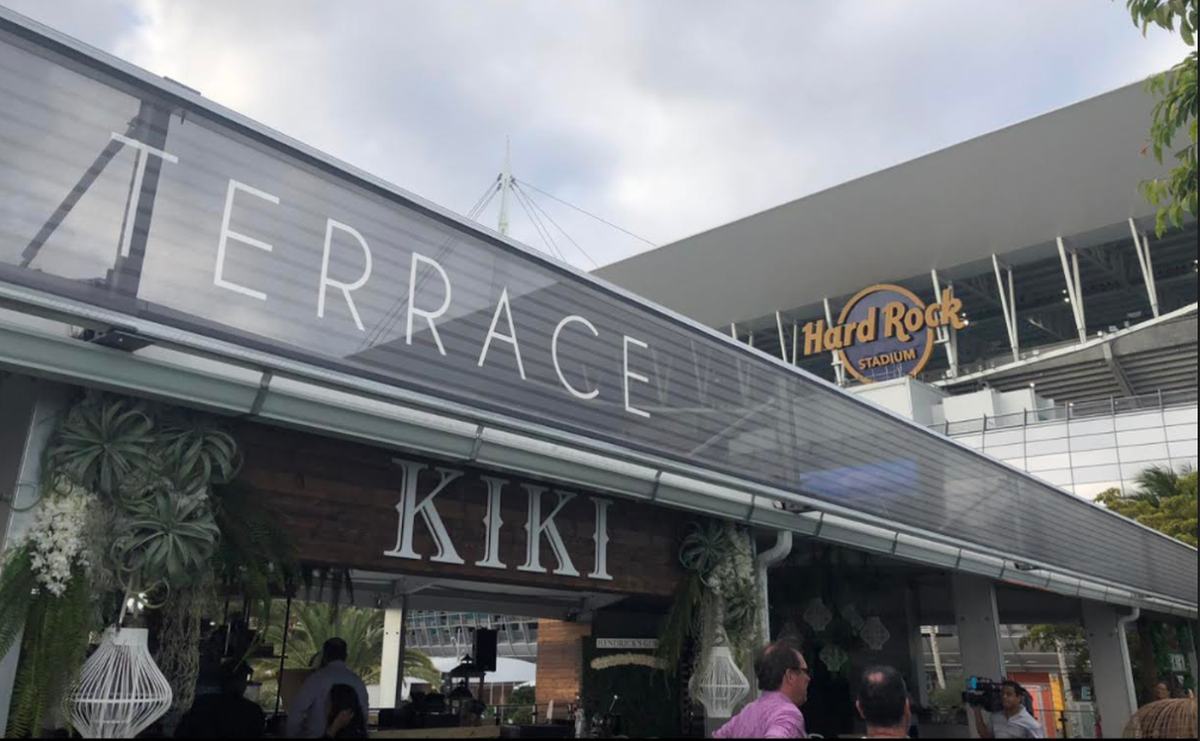 Kiki on the River has set up a popup restaurant for the Miami Open at Hard Rock Stadium