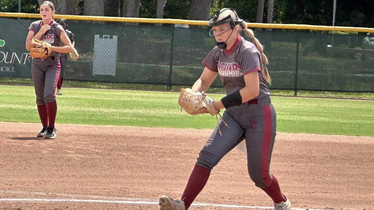 Pembroke Pines Charter pitcher Destiney Ortega pitches against Winter Springs on Friday in a Class 5A state softball semifinal at Boombah-Soldiers Creek Park in Longwood, Fla.