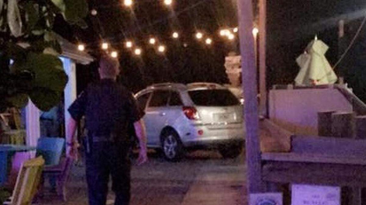 The driver of this SUV drove down Sunset Pier on Nov. 25, 2018, and then turned around before he stopped, a witness said.