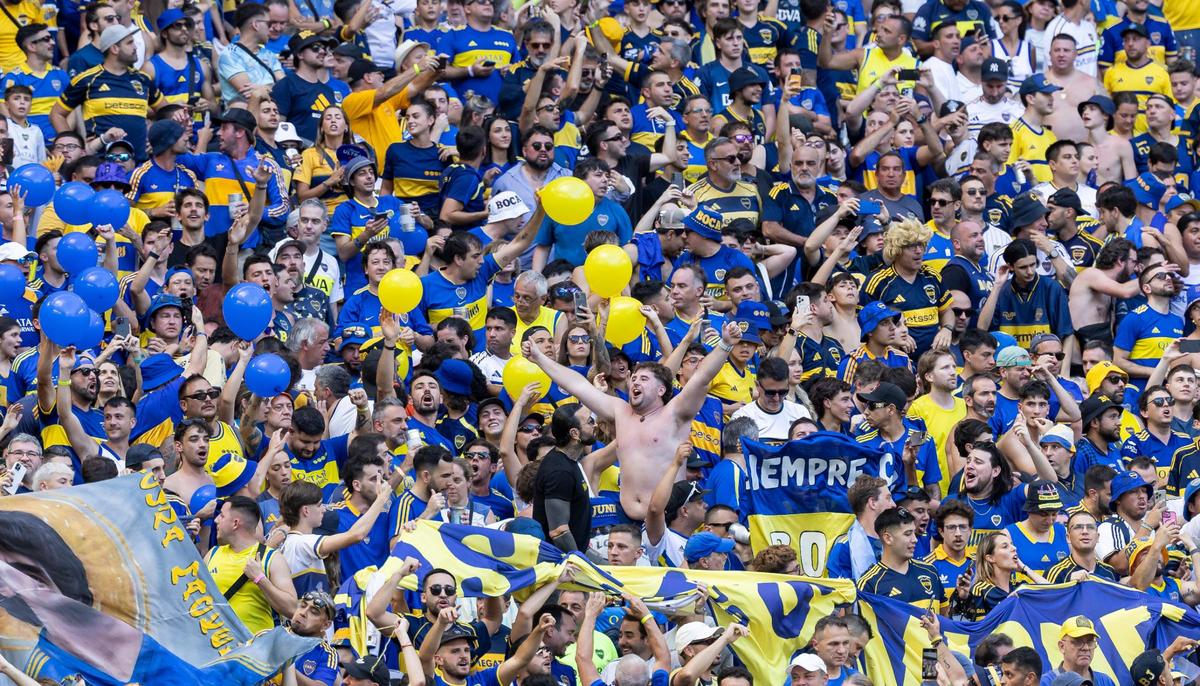 Boca Juniors fans dominated the crowd of 55,574 during the Group C first-round FIFA Club World Cup soccer match against Benfica at Hard Rock Stadium on Monday, June 16, 2025, in Miami Gardens, Fla.