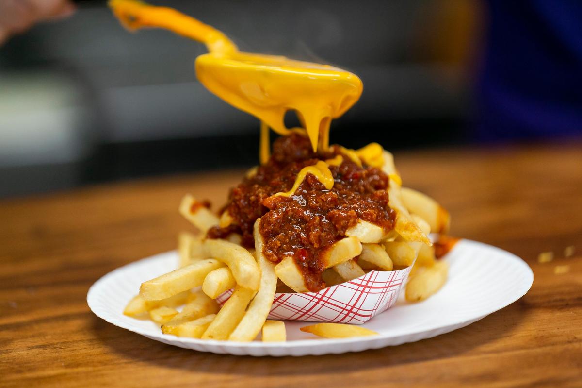 Chili cheese fries are just what they sound like and need nothing more to make them great.