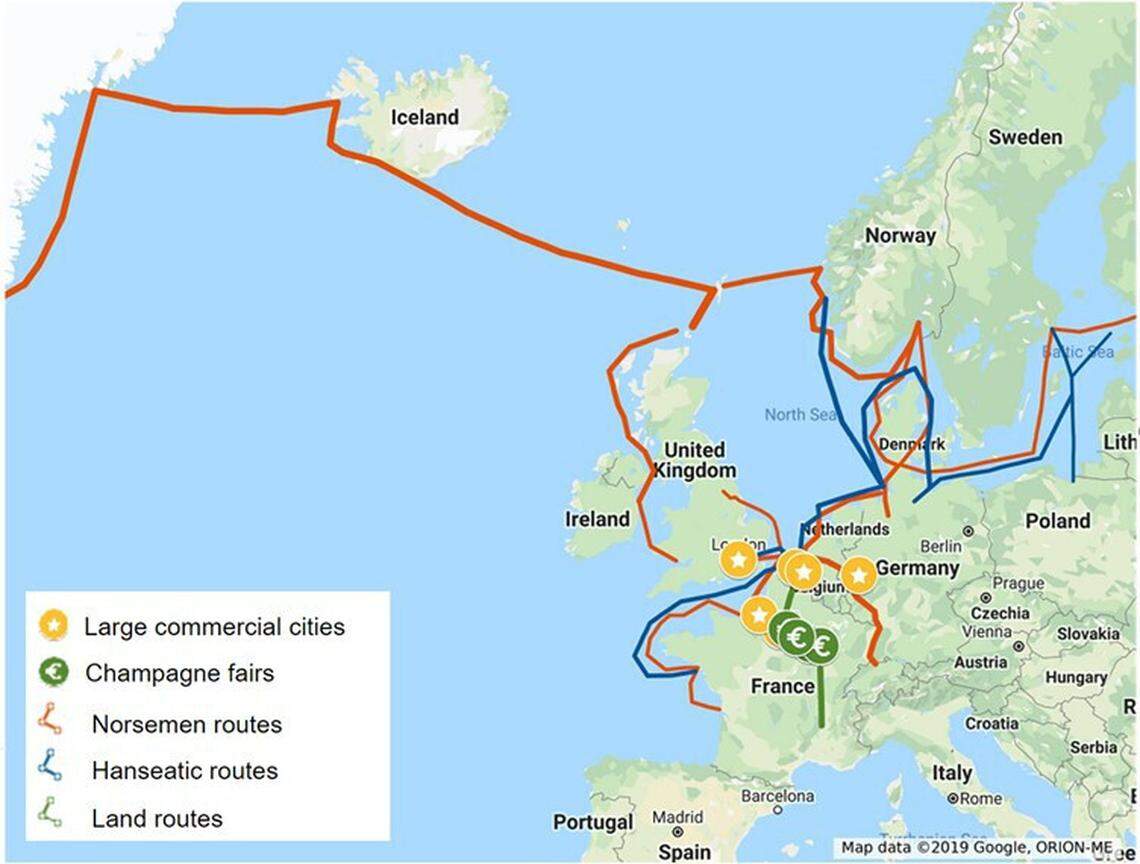 The books a abbey were found along trade routes and near fairs where monks were known to visit, researchers said.