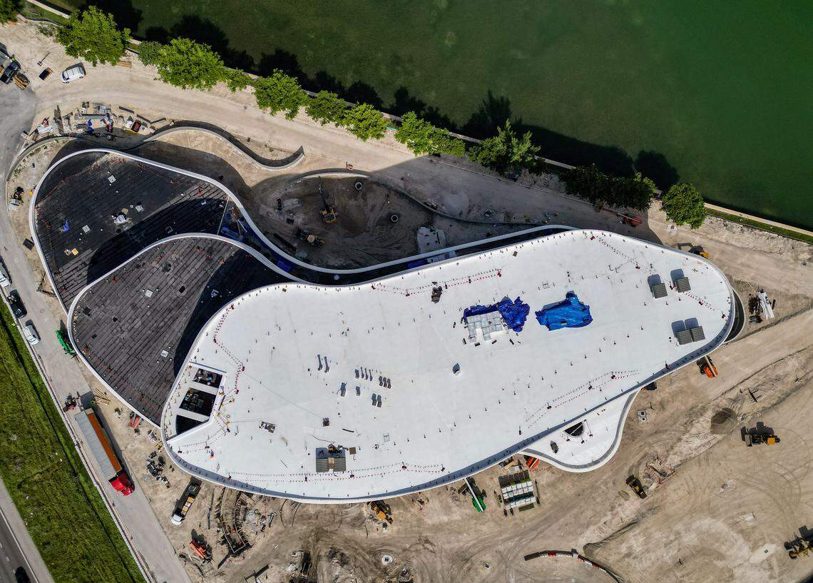 View of the Irma and Norman Braman Comprehensive Cancer Center, building that is under construction, at the Mount Sinai's, Miami Beach Campus, in Miami, on Friday August 29, 2025.