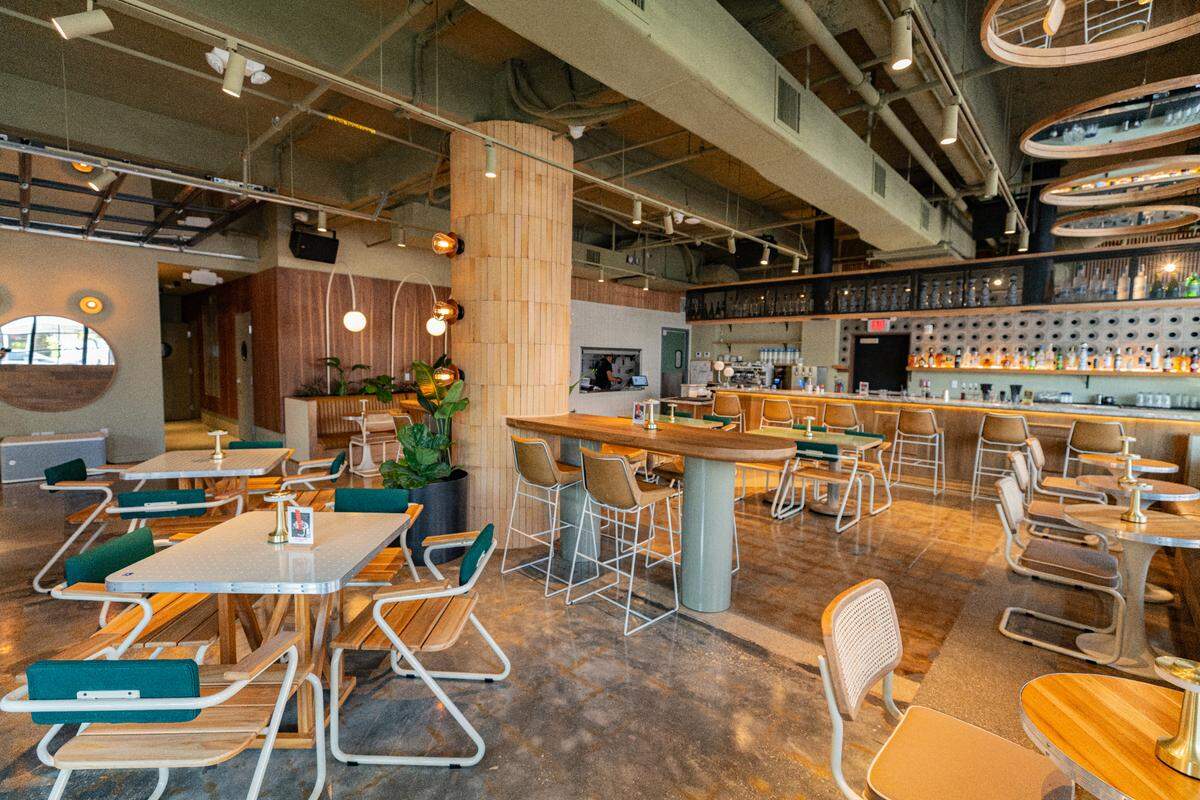 The indoor dining area at Burdo in Wynwood.