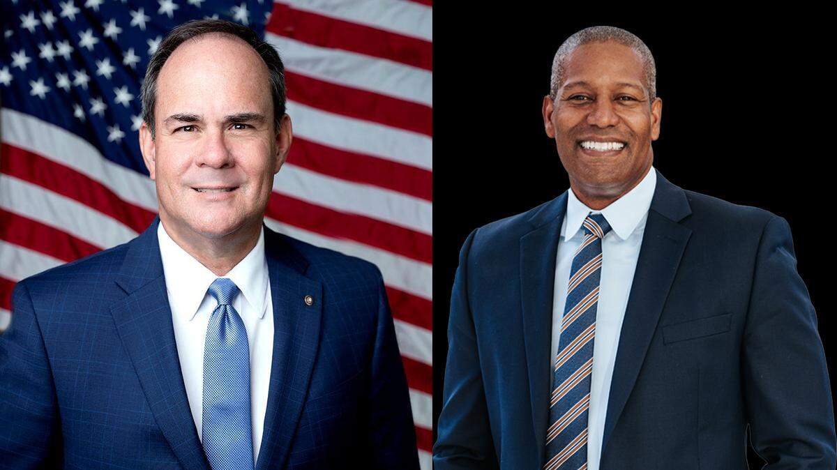 Homestead Mayor Steve Losner (left) faces a challenge from Julio Guzman, the vice mayor.