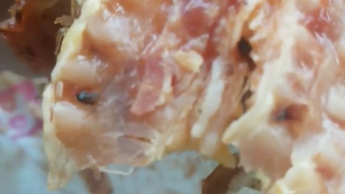 Maggots, worms and larvae were inside a Dunkin’ Donuts breakfast sandwich, a woman named Krystle Platze says. Platze said she got the food at a New Jersey location off Route 88 and posted a picture on Facebook.