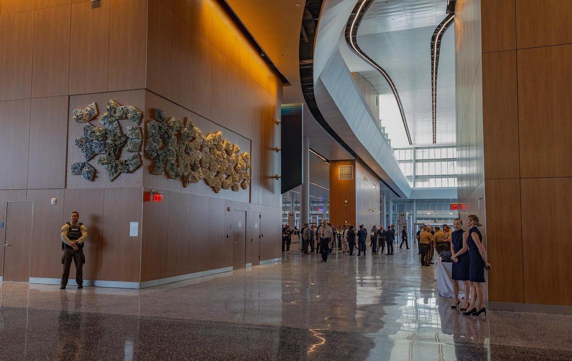 Inside view of the new MSC terminal designed by Miami’s Arquitectonica.