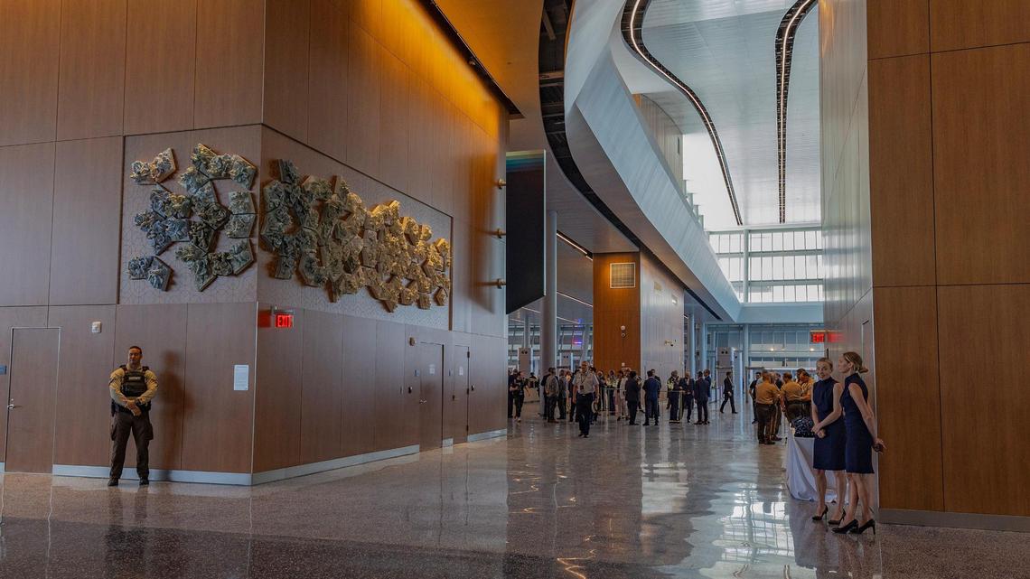 Inside view of the new MSC terminal designed by Miami’s Arquitectonica.