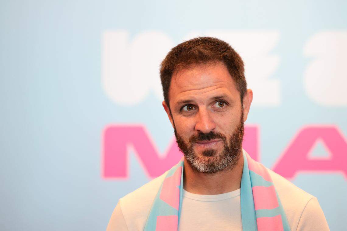 Former Argentine soccer player Juan Manuel "Burrito" Martínez.